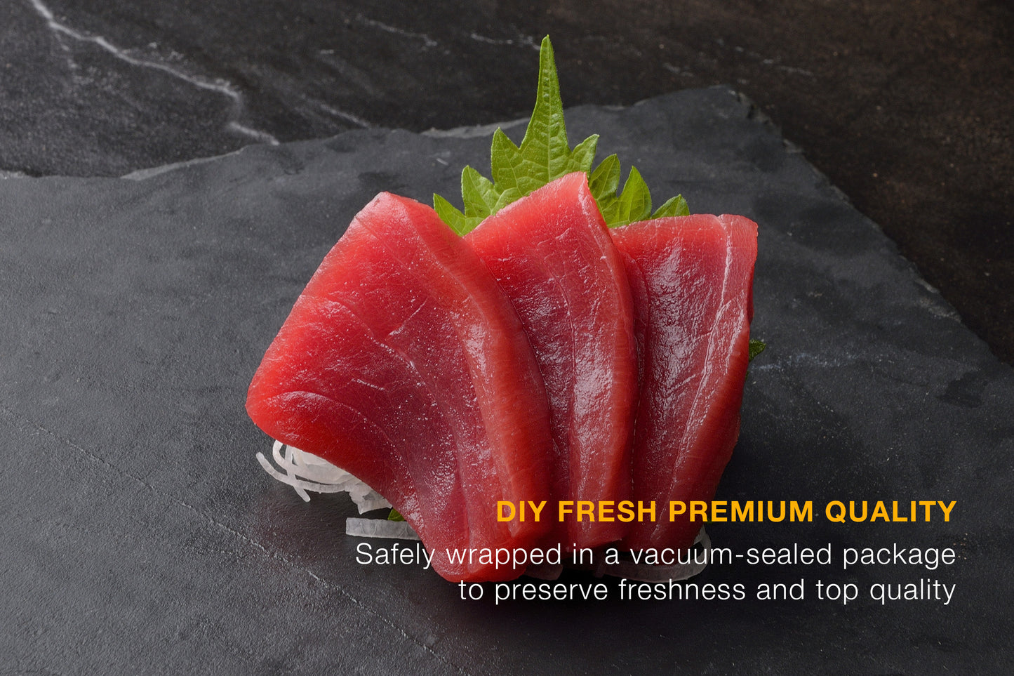 Our fresh Korean Bigeye Tuna Akami by DIY Cookings is sashimi-grade, each piece comes individually wrapped in a vacuum-sealed package to preserve freshness through SUPER FREEZING PROCESS. Captured in the wild of Pacific Ocean, the Bigeye tuna is a widely popular option for global consumers. Perfect serving for party.